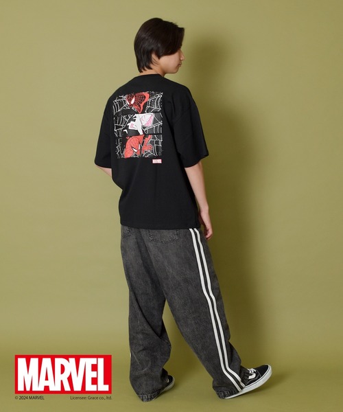 スパイダーマン ザ・ライド　Tシャツ　Mサイズ スパイダーマン ノー・ウェイ・ホーム Tシャツ（3人揃い踏み
