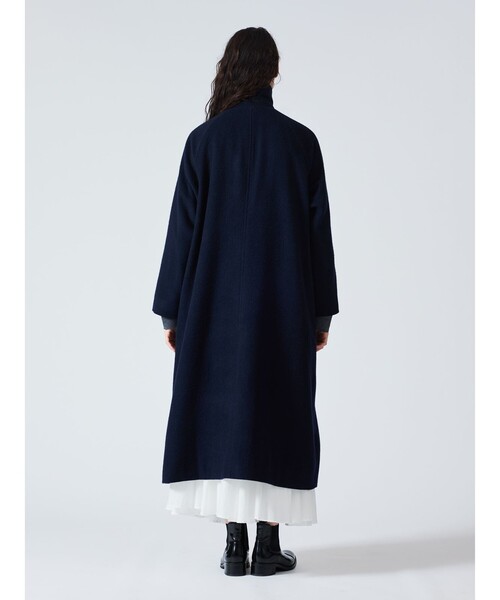 mizuiro ind 2023AW ウールブレンドバルマカーンコート　ネイビー mizuiroind（ミズイロインド） アウター ウールブレンド バルマカーン