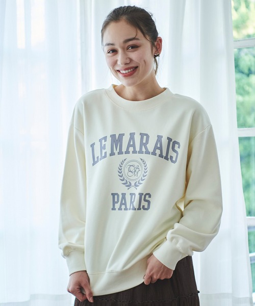 tシャツ カレッジＰＡＲＩＳロゴルーズスウェット レディース