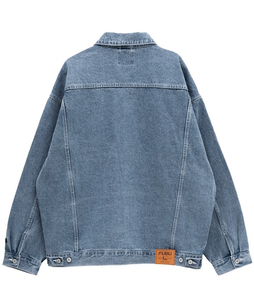 FUBU デニムジャケット gジャン フブ ブランド ロゴ 筆記体 刺繍
