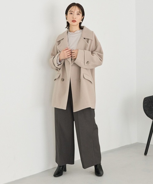 Andemiu（アンデミュウ） ピーコート pコート メルトンピーコート