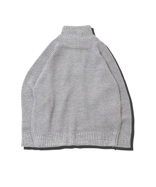 JIGGYS SHOP セーター ニット ハーフジップ畦編み洗えるニット