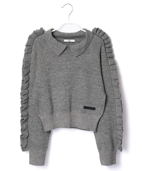 ニット セーター RUFFLED SLEEVE KNIT レディース メンズ