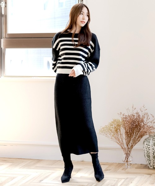 Julia Boutique（ジュリアブティック） ワンピース 無地＆ボーダー