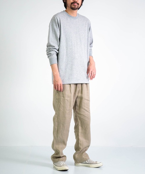 23ss極美品✨SPELLBOUND リネン100% イージーパンツ 日本製 L SPELLBOUND（スペルバウンド） パンツ リネンキャンバス リラックス