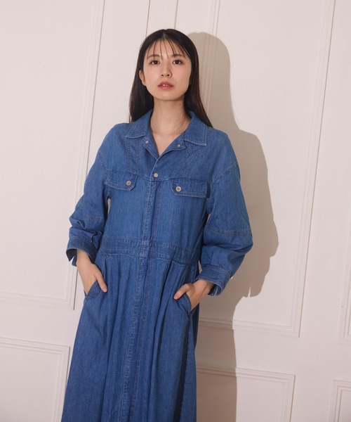 AVIE（アビィ） ワンピース 7.5oz デニムマキシワンピース : ZOZOTOWN