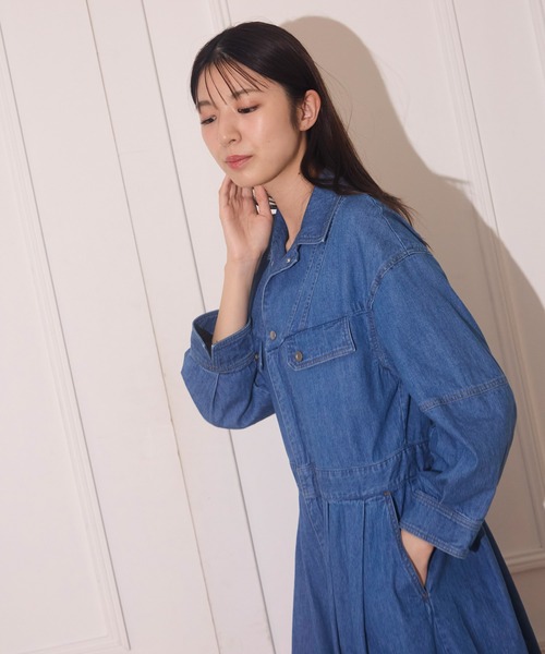 AVIE（アビィ） ワンピース 7.5oz デニムマキシワンピース : ZOZOTOWN