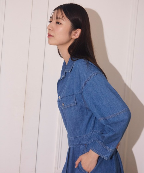 AVIE（アビィ） ワンピース 7.5oz デニムマキシワンピース : ZOZOTOWN