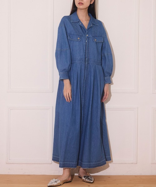 AVIE（アビィ） ワンピース 7.5oz デニムマキシワンピース : ZOZOTOWN