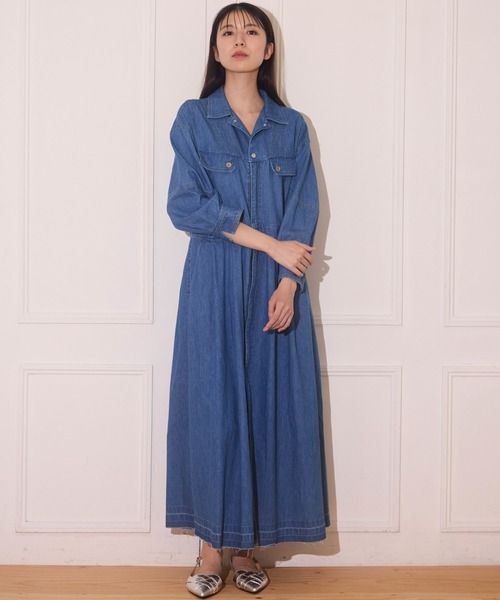 AVIE（アビィ） ワンピース 7.5oz デニムマキシワンピース : ZOZOTOWN