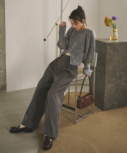 loin nuit ニット セーター mix color puff knit/ミックスカラーパフ