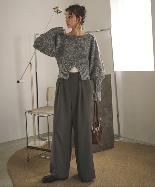 loin nuit ニット セーター mix color puff knit/ミックスカラーパフ