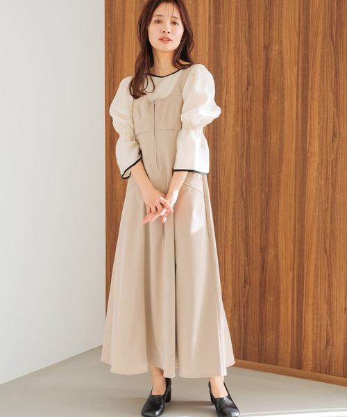 mysty woman ジャンパースカート フロントZIPジャンスカ 320253
