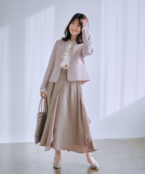 ブラウス シャツ ラインラッフルブラウス 「低身長・小柄女性」 レディース ラインラッフルブラウス | 小柄・低身長女性向けファッション