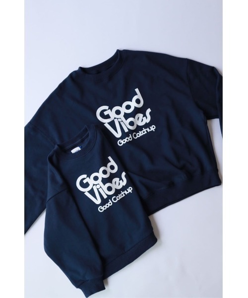 tシャツ 「Catchup」Good Vibes スウェットトップス（大人サイズ） レディース Catchup tシャツ 「Catchup」Good Vibes スウェットトップス
