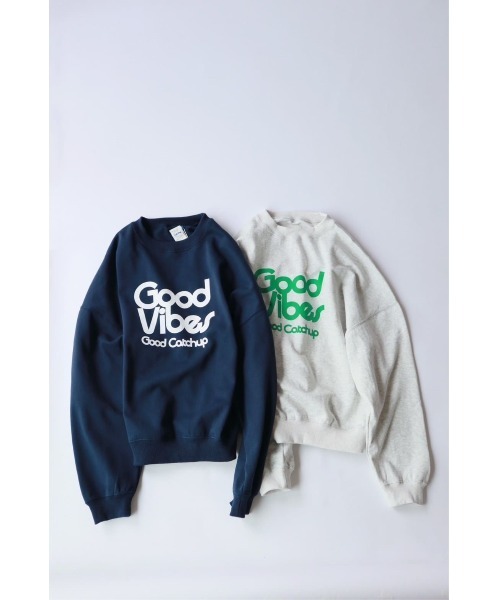 tシャツ 「Catchup」Good Vibes スウェットトップス（大人サイズ） レディース Catchup tシャツ 「Catchup」Good Vibes スウェットトップス