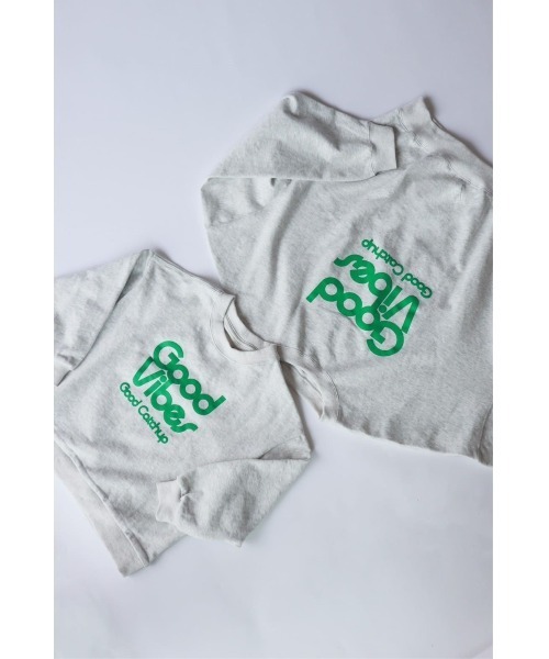 tシャツ 「Catchup」Good Vibes スウェットトップス（大人サイズ） レディース Catchup tシャツ 「Catchup」Good Vibes スウェットトップス
