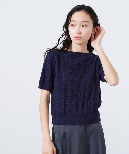 「N.（N. Natural Beauty Basic）」 半袖ブラウス MEDIUM ブルー レディース エヌ ナチュラルビューティーベーシック N. Natural Beauty