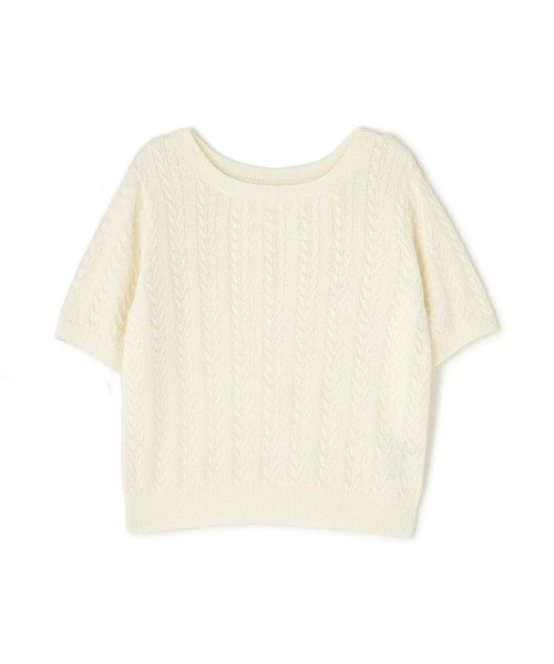 N.Natural Beauty Basic ニット セーター ミニケーブル半袖