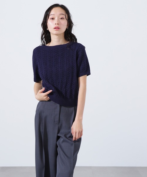 「ICB」 半袖ニット SMALL ブルー レディース ICB / アイシービー （レディース） ニット・セーター