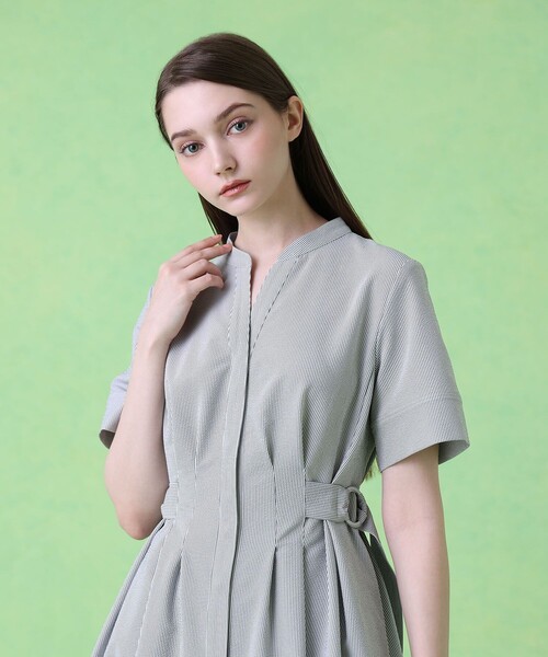 最終値下げ！新品♥️ANAYI サッカーストレッチサイドベルトワンピース ANAYI ワンピース サッカーストレッチサイドベルト : ZOZOTOWN