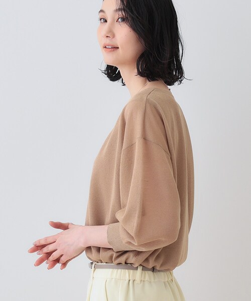 ニット セーター 「洗える／シアーラメ」レイヤード風ニット レディース INDIVI ニット セーター 「洗える／シアーラメ」レイヤード風
