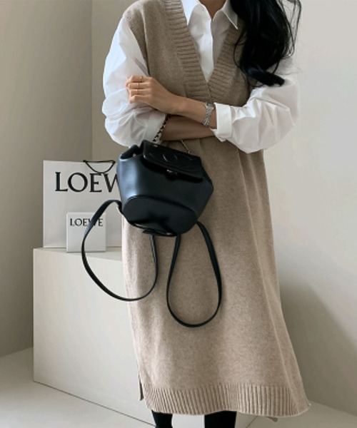 「Bifrost」 「Girly Doll」ニットワンピース F モカ レディース_画像2