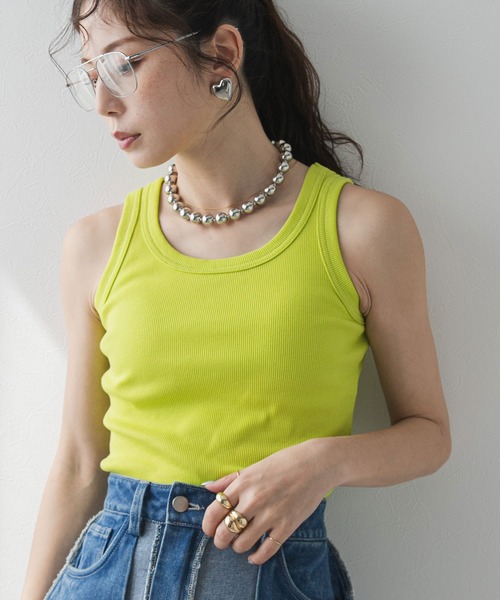 ▲超カワイイ▲ 新品未使用 レディース フローラル タンクトップ フリーサイズ GENTIL ジャンティー タンクトップ トップス 後裾ラウンドタンク