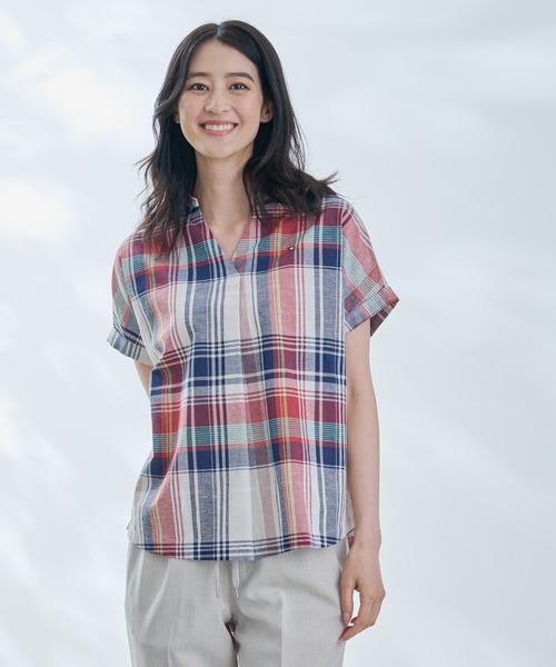 drawer 2019AW マドラスチェックブラウス 新品未使用 Arnold Palmer（アーノルドパーマー） ブラウス シャツ マドラス