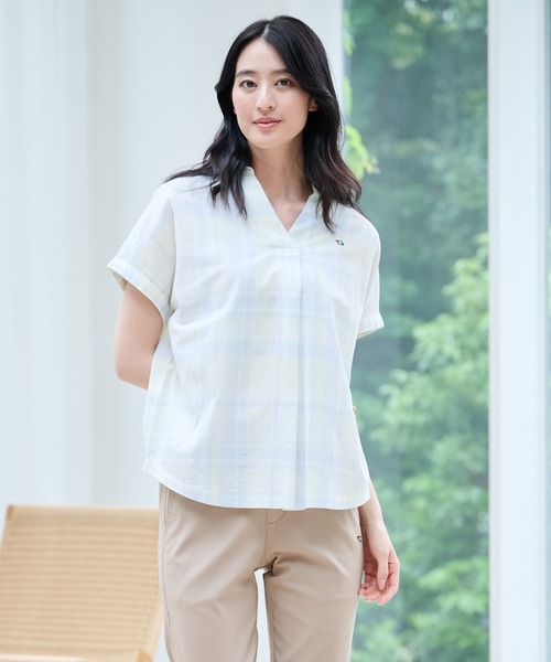 drawer 2019AW マドラスチェックブラウス 新品未使用 Arnold Palmer（アーノルドパーマー） ブラウス シャツ マドラス