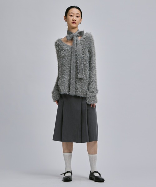 FEKETE 「FEKETE」 Vネックニット SMALL ブラック レディース