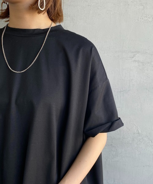 24SS✨mizuiroind ロールスリーブワイドシルエットワンピース 近年 mizuiroind ワンピース 「mizuiro ind/ミズイロインド」 ロール
