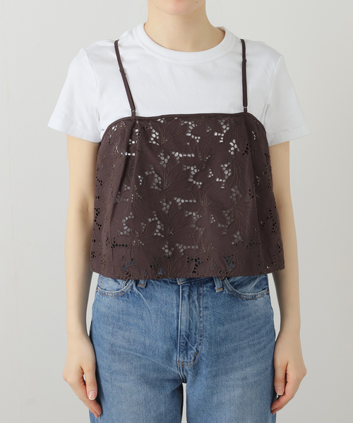 TICCA ティッカ　フラワーレース2WAYキャミソール／TBES-111 TICCA（ティッカ） ブラウス シャツ 「洗える」TICCA/ティッカ