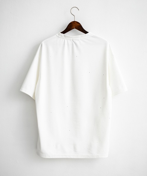 Rocky Monroe tシャツ オーバーサイズ銀箔スプラッシュルーズ