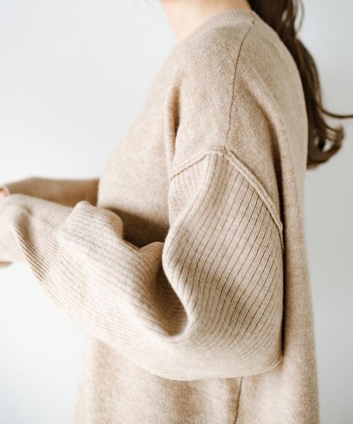 「haco!」 ニットワンピース MEDIUM ベージュ レディース_画像7