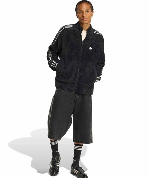 完売品［新品未使用］フェイクモヘアクラッシックとラップトップadidas 黒L adidas（アディダス） コート ジャケット adidas FAUX MOHAIR CLASSIC