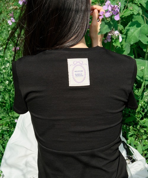 tシャツ 「X MINJUKIM」 LETTERING KITTY T-SHIRT レディース