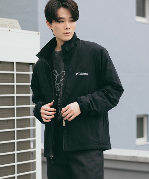 ブラック ブルゾン shiki tokyo（シキトウキョウ）の「OVERSIZED SYNTHETIC LEATHER ZIP