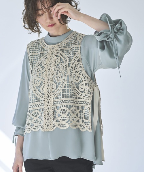 「RUIRUE BOUTIQUE」 ノースリーブブラウス M ブルー レディース