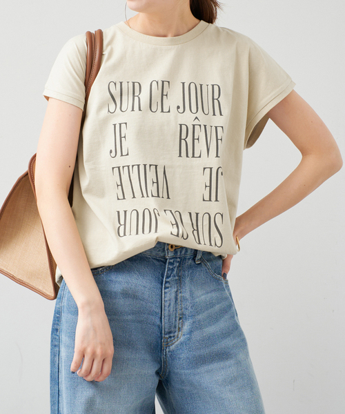 Spick and Span スピックアンドスパン ロゴフレンチTシャツ Spick＆Span tシャツ 「追加」ロゴフレンチ Tシャツ1 レディース