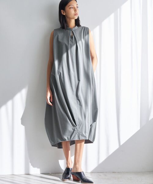 ワンピース LANVIN Abito LANVIN en Bleu ワンピース ノットリボンカットソーワンピース