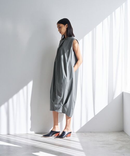 LANVEN ワンピース LANVIN en Bleu ワンピース ソフトタイプライターコクーン