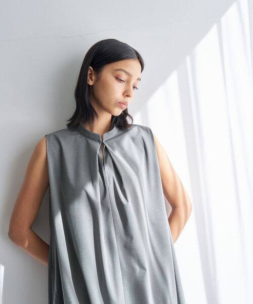 LANVIN en Bleu ワンピース ソフトタイプライターコクーン