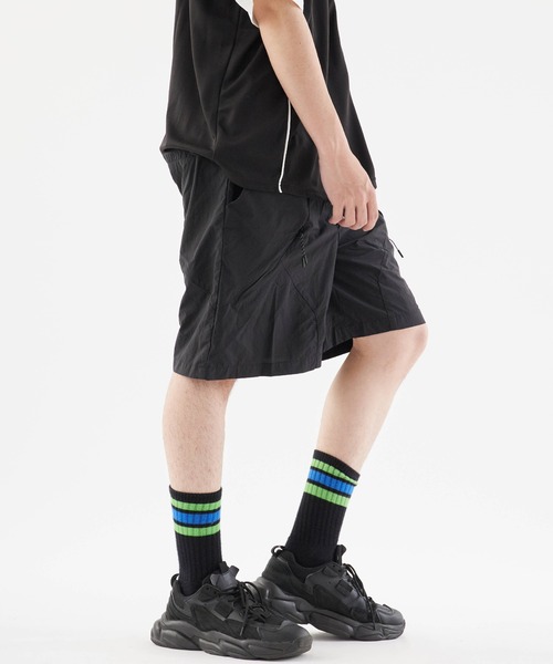 Theater code ハーフパンツ ワイドパンツ パンツ Zip pocket half