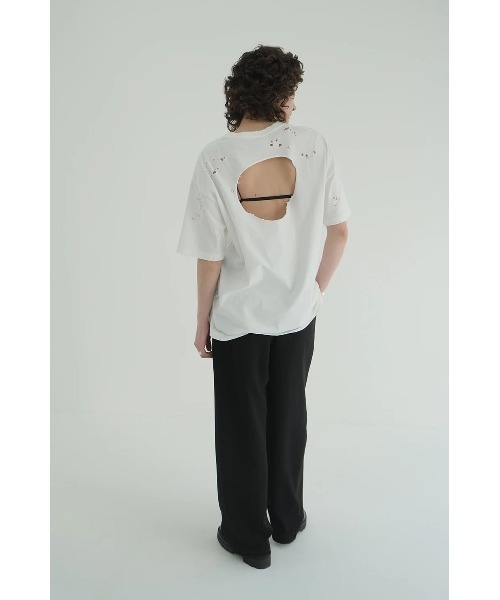 tシャツ 「CLANE/クラネ」CRUSH DESIGN OVER TEE/クラッシュデザインオーバーTシャツ レディース CLANE/クラネ】CRUSH DESIGN OVER TEE/クラッシュデザイン
