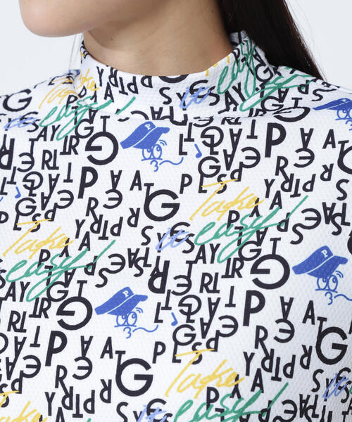PEARLY GATES tシャツ 「PEARLY GATES」BALLくんロゴ総柄