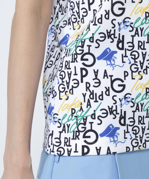 PEARLY GATES tシャツ 「PEARLY GATES」BALLくんロゴ総柄