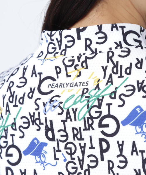 PEARLY GATES パロディロゴプリント シャツ PEARLY GATES tシャツ 「PEARLY GATES」BALLくんロゴ総柄