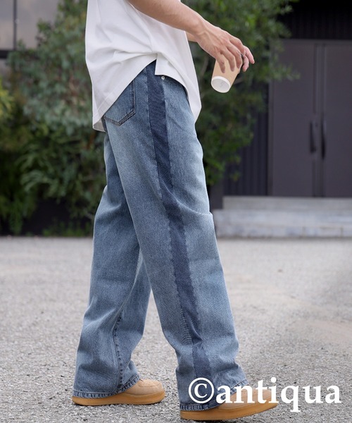 「antiqua」 加工デニムパンツ P ブルー系その他 レディース