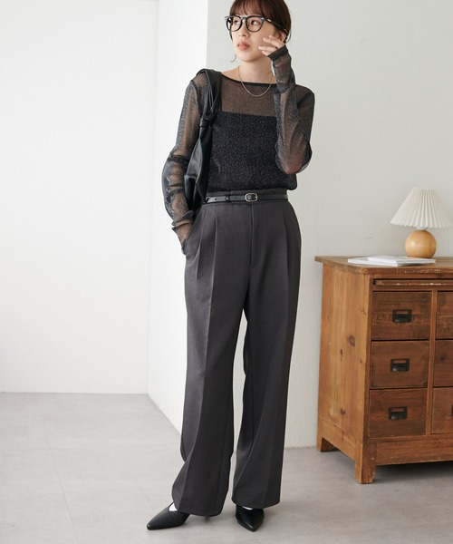 「DISCOAT」 長袖カットソー MEDIUM グレー レディース